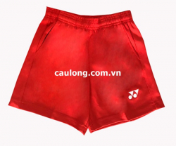 Quần Short Cầu Lông Nam Yonex Logo Đỏ Tươi