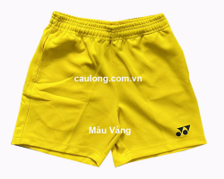 Quần Short Cầu Lông Nam Yonex Logo Màu Vàng New