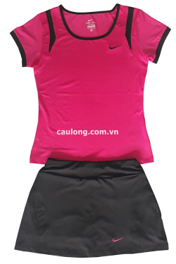 Bộ Váy Cầu Lông Nike 7427 Màu Sen (Thun 4 Chiều)