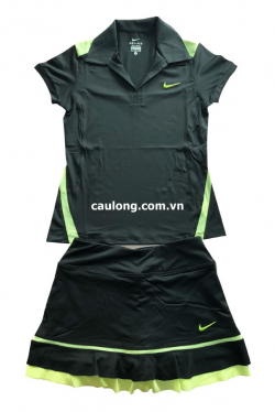 Bộ Váy Cầu Lông Nike 8496 Đen Chuối (Thun 4 Chiều)